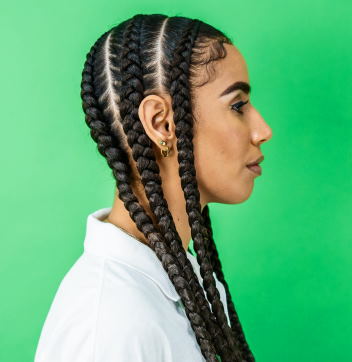 create side part tribal braids